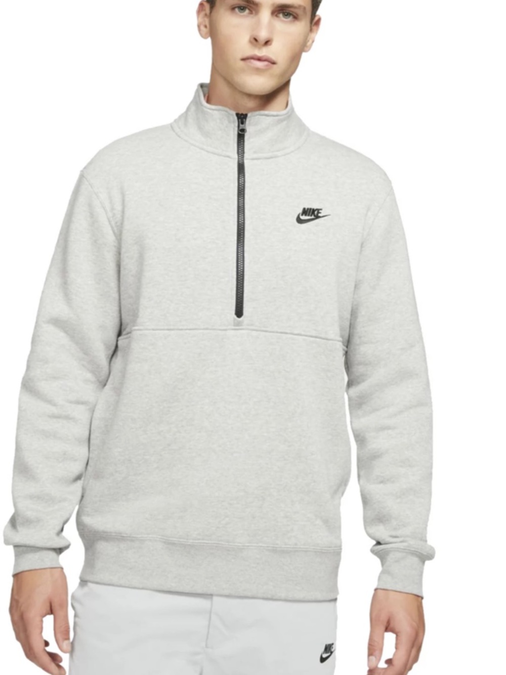Nike men’s Club Pullover gray 1/4 zip size XXL